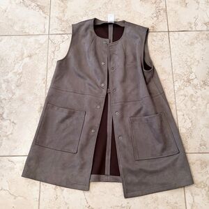 Free- Faux suede mid length vest